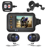 2 pouces étanche moto caméra 1080P Dvr Dash Cam conduite enregistreur vidéo double caméra