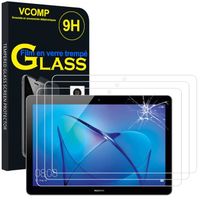 VCOMP - Pour Huawei MediaPad T3 10 (9.6") - Lot Pack de 3 Films de protection d'écran Verre Trempé
