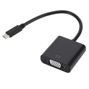HUB Hub,Nku-Câble convertisseur USB C mâle vers VGA fe
