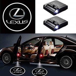 Lot de 2 lumi/ères de porte de voiture LED 3D voiture Ghost Shadow Light 2 pi/èces de lumi/ère de projection de logo pour porte de voiture paquet de 2
