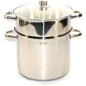 Casserole Vapeur Couscoussier Cuit Vapeur 6L Tous Feux - Revêtement Pierre Et Joint Silicone - Pour Couscous Et Cuisson Saine Ustensile Cuisine Saine