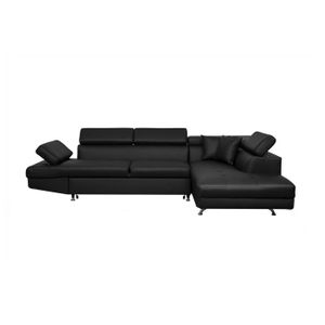 Canapé Dangle Droit Convertible Avec Coffre Noir Rio