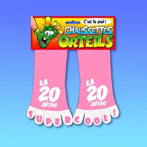COLLANT - JAMBIERE CHAUSSETTES ORTEILS 20 ANS ROSE