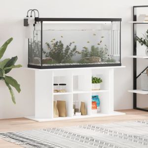 SOUS MEUBLE Support pour aquarium blanc 120x40x60 cm bois d'in