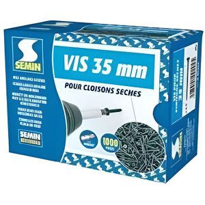 VIS - CACHE-VIS Semin vis à placo 35mm x 35 mm boite de 1000 u