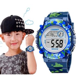 MONTRE SHARPHY Montre Enfant Garcon Sport Militaire Numerique de Marque etanche LED watch 2021 bracelet bleu , Cadeau pour enfants