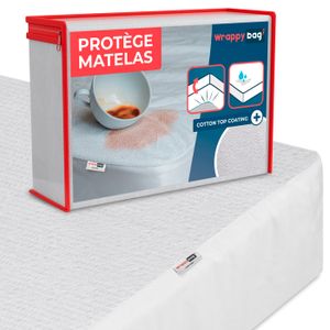 PROTÈGE MATELAS  WRAPPYBAG® Protège Matelas Imperméable 60x120x20cm