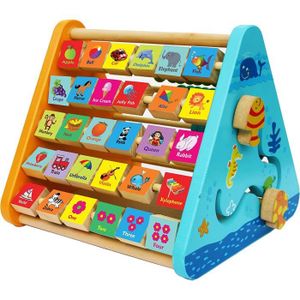 Jeux Montessori 1 2 3 4 5 Ans-Jouet en Bois-Puzzle Enfant-Jeux  educatif-Apprendre a Lire-Alphabet Montessori-Cadeau Fille A8