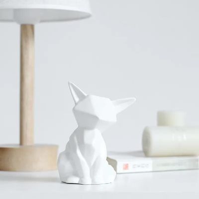 STATUETTE,A--Statue de renard créative, Figurine'animal en résine, décoration de la maison