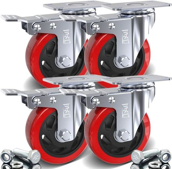 Lot De 4 Roulettes à Gorge U Avec Roulement - Poulies Pour Portes Et Fenêtres Coulissantes, Silencieuses Et Résistantes - 9