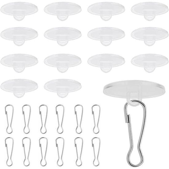 Crochets Muraux Adhésifs Lot De 20 Crochets De Plafond Adhésifs - Solides Et Transparents - Sans Perçage Crochet Leroy Merlin