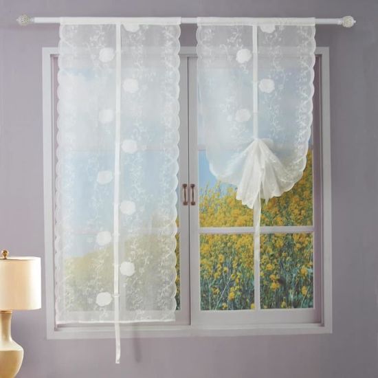 Rideaux De Cuisine Anti-poussière – Rails Autocollants, Tissu Imitation Lin | Pour Placards, Penderies | Beige, 110x70 Cm