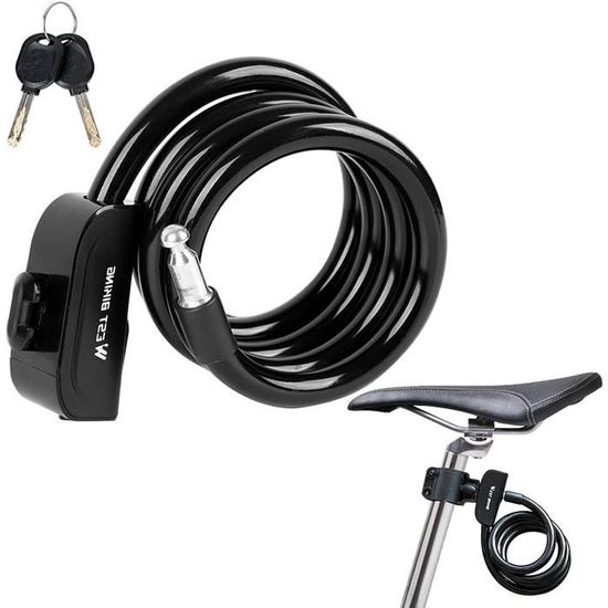 Antivol Selle Et Roue Vélo - Brochettes à Dégagement Rapide Avec Serrure, Pour VTT, Vélo Route, Vélo Pliant