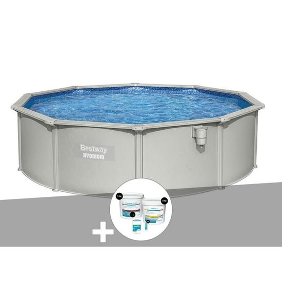 Piscine Hors Sol Alice's Garden Hydrium Torrens 360cm - Acier, Filtre à Sable, échelle, Tapis Et Bâche Inclus - 12