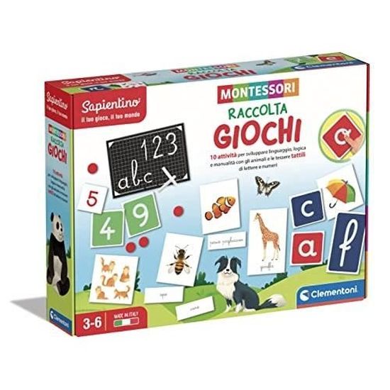 Jouet Éducatif Clementoni Montessori - Formes Et Lacets Pour Enfants 3 Ans+ - Apprentissage Géométrie Et Motricité