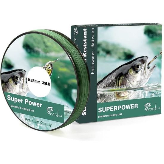 Fil De Pêche Tressée PE 300M/500M/1000M - Diamètre 0.1-0.3mm Résistance 14-45LB Pour Eau Douce Et Salée