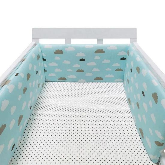 Tours De Lit Bébé Anti-collision - 150 X 28 Cm - Respirant, Lavable - Protection 4 Côtés