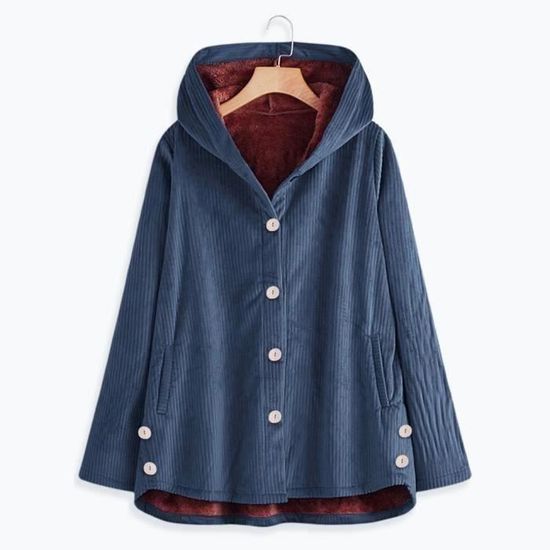 Manteau Femme Hiver Grande Taille à Capuche – Parka Oversize Vintage Imprimée Chaud Et Élégante