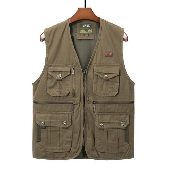 RUMAOZIA Gilet De Pêche Décontracté En Maille Pour Homme - Pour Le Travail, Les Voyages, La Photographie
