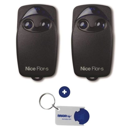 Lotto Di 3 Telecomandi NICE FLOR-S 2 – 2 Pulsanti, 433,92 MHz, Copia Codice Fisso