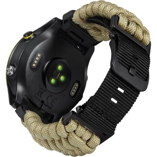 Bracelet Nylon Super Résistant Compatible Garmin Fēnix Forerunner - Boucle Tissée Camouflage