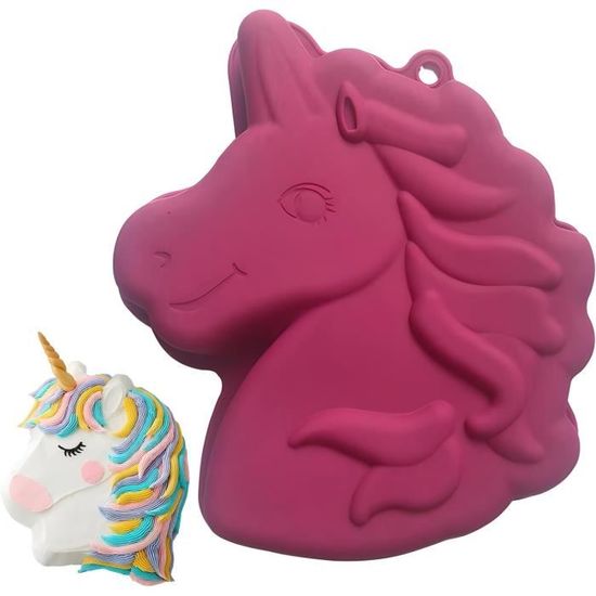 Moule Silicone Licorne Géant – 1 Grand Moule Anti-Adhésif Sans BPA Pour Gâteau, Glace, Chocolat, Anniversaire Enfant