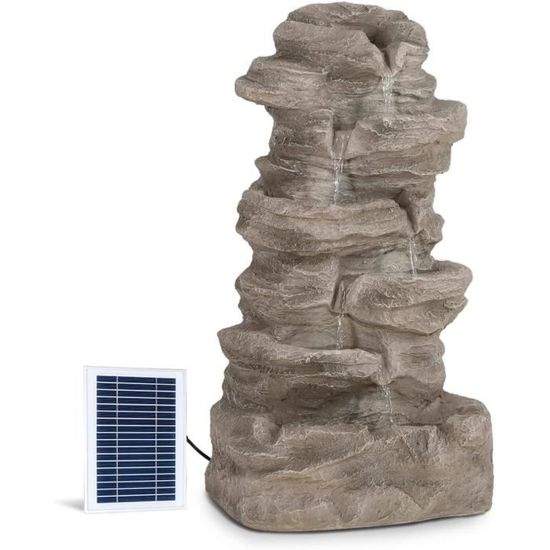Fontaine Solaire Décorative LOVE FLAME Avec LED Et Batterie - Pour Jardin, Terrasse, Balcon - 11