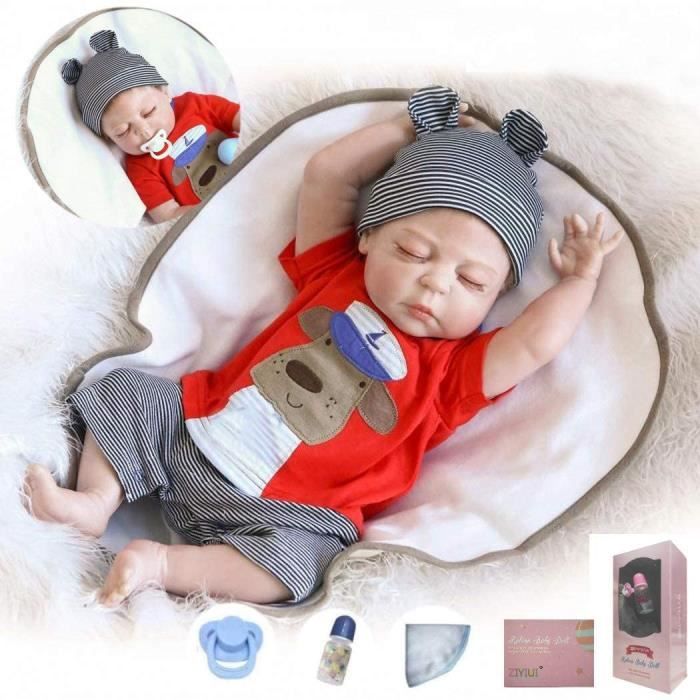 ZIYIUI Muñecas Reborn 20 Pulgadas Realista Muñecos Bebé Vinilo De Silicona Suave Niño Reborn Toddlers Regalo De Cumpleaños Juguetes