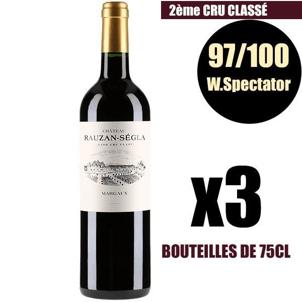 X3 Château Rauzan-Ségla 2005 75 cl AOC Margaux Rouge 2ème Cru Classé Vin Rouge