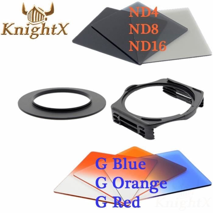 Accessoires objectifs,KnightX Kit d'accessoires de filtre d'objectif carré complet ND pour porte filtre Cokin - Type 8in1 B-49mm
