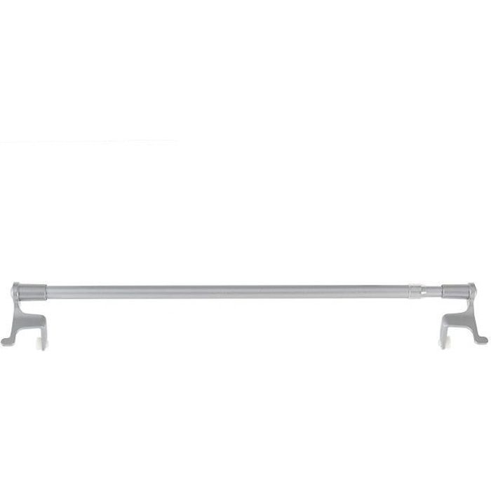 Lot de 2 tringles a rideaux autobloquantes sans perçage Fix vit (Extensible de 50 a 80 cm, grise)