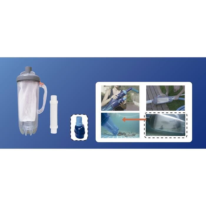 well2wellness Pré-filtre pour aspirateur de piscine avec un grand panier