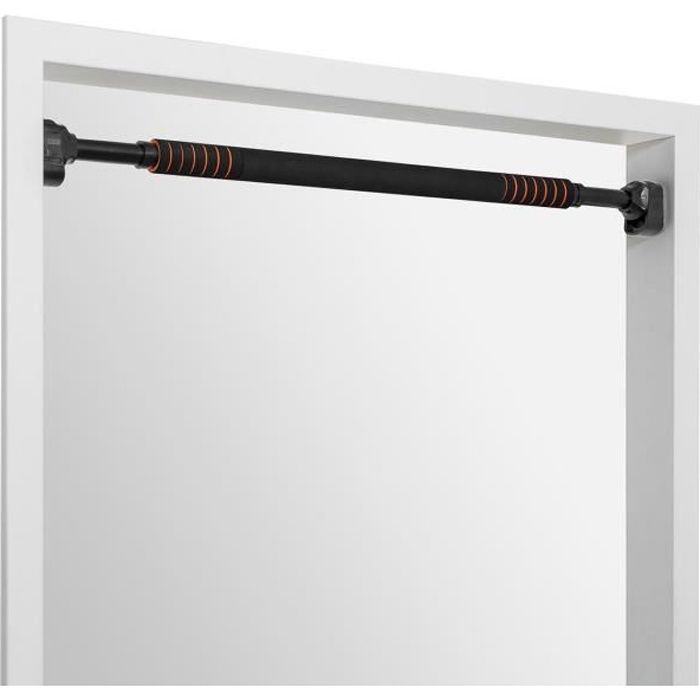 Faultier - Barre de traction télescopique pour cadre de porte - réglable de 78 á 110 cm- Jusqu'à 100 kg - Acier noir
