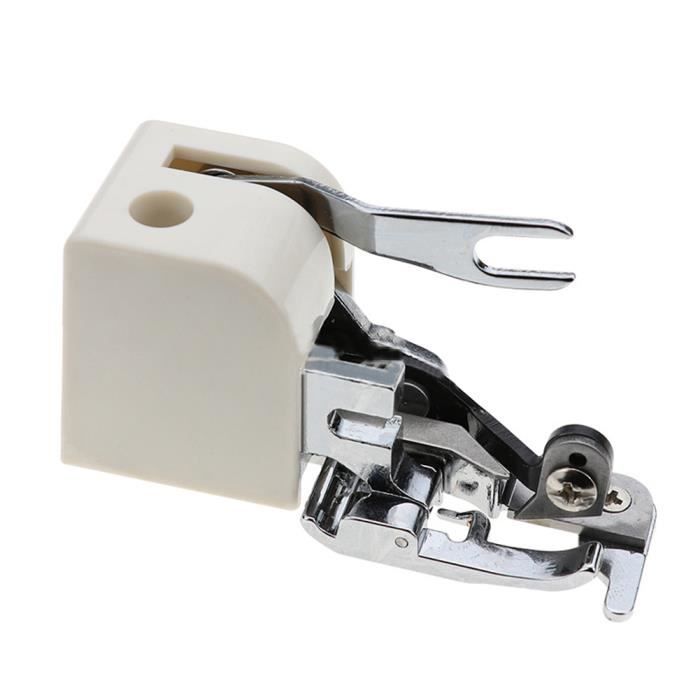 Fixation des pieds-de-biche CY-10 pour accessoires de machine à coudre à coupe latérale blanc