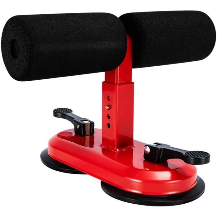 Double Ventouse Portable Sit-Up Bar Aid-Accessoires Santé Appareil Abdominal pour Hommes et Femmes Multifonction Auto-succion–red