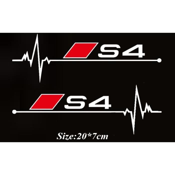 Pare-soleil,Autocollants pour fenêtres de voiture, 2 pièces, pour audi SLINE A1 S1 S3 8X A3 A4 B5 B6 B7 - Type S4