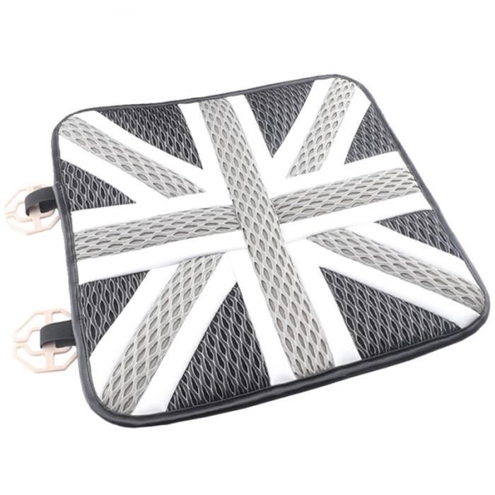 1pc Grey Union Jack -Housses de siège de voiture en cuir de soie glacée, pour Mini Cooper JCW One + S Countryman Paceman R60 R61 R55