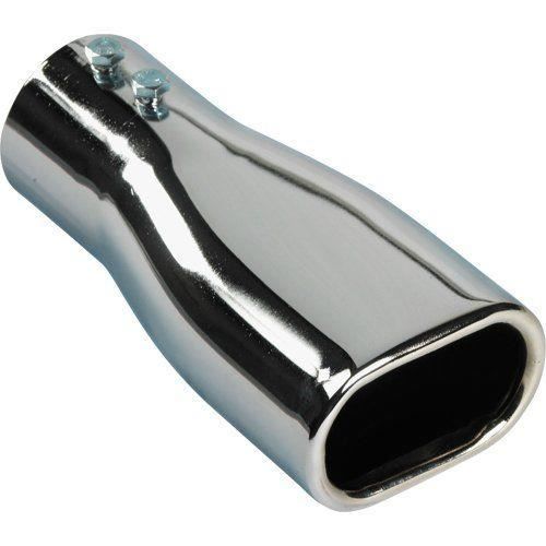 Autostyle AS 787 - AUTO/MOTO - AUTRES MODELES - Embout d`Echappement, 80x50 mm, 165 mm, 38-50 mm, Acier/Chromé
