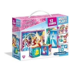 CLEMENTONI - Puzzle 12 Cubes Multiplay - Disney Princesses