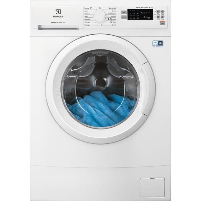 Lave-linge hublot compact ELECTROLUX EW6S1043NDU - 4 kg -Blanc - Moteur universel - 1000 trs/min