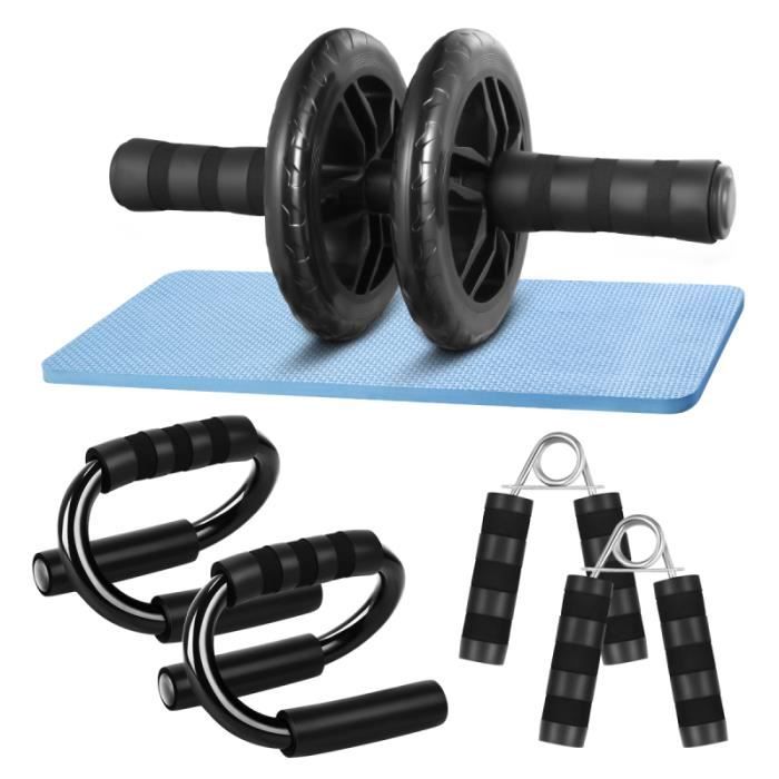 Kit d'entraîneur abdominal Clispeed AB Rouleau de roue avec barres de poussée appareil abdo - planche abdo fitness - musculation