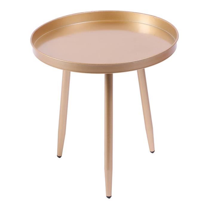 Fafeicy Table à thé Table basse ronde en métal simple moderne de table d'appoint pour le salon à l'intérieur à l'extérieur