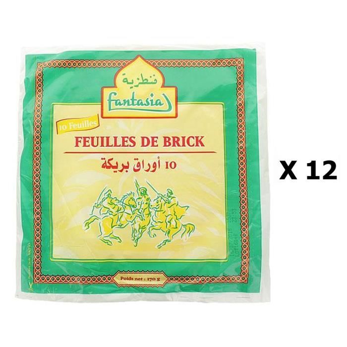 Lot 12x Feuilles de brick x10 - Fantasia - paquet 170g