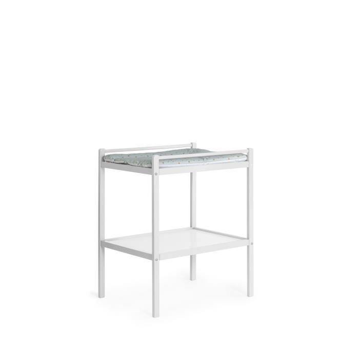 LAWALU BY GEUTHER Table à Langer- 1 étagère 1 plan à langer blanche