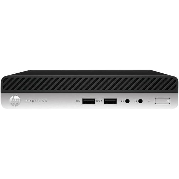 HP ProDesk 400 G3 Mini bureau 1 x Core i3 7100T - 3.4 GHz RAM 4 Go HDD 500 Go HD Graphics 630 GigE Win 10 Pro 64 bits moniteur :…