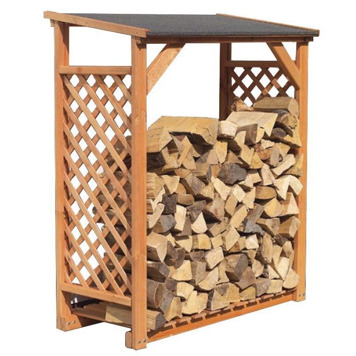 Bûcher en treillis de bois