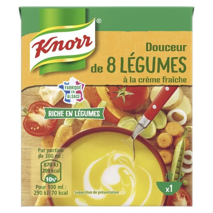 KNORR Soupe Douceur de 8 Légumes à la Crème Fraîche - 30 cl