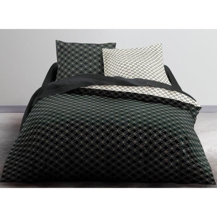 TODAY Parure de couette Microfibre 100% Polyester CRAZY LIXUS 220x240 cm - 1 housse de couette et 2 taies d'oreiller