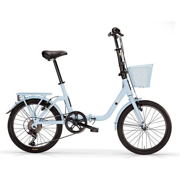MBM Vélo pliable Kangaroo 20 pouces 35 cm Unisexe 6SP V-Brake Bleu ciel