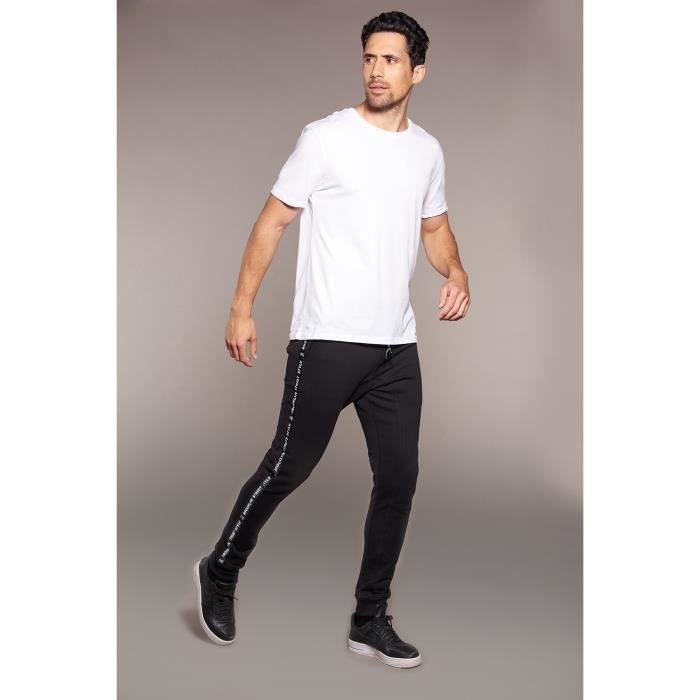 Jogging uni en coton LEWIS - Couleur - Black, Taille - L